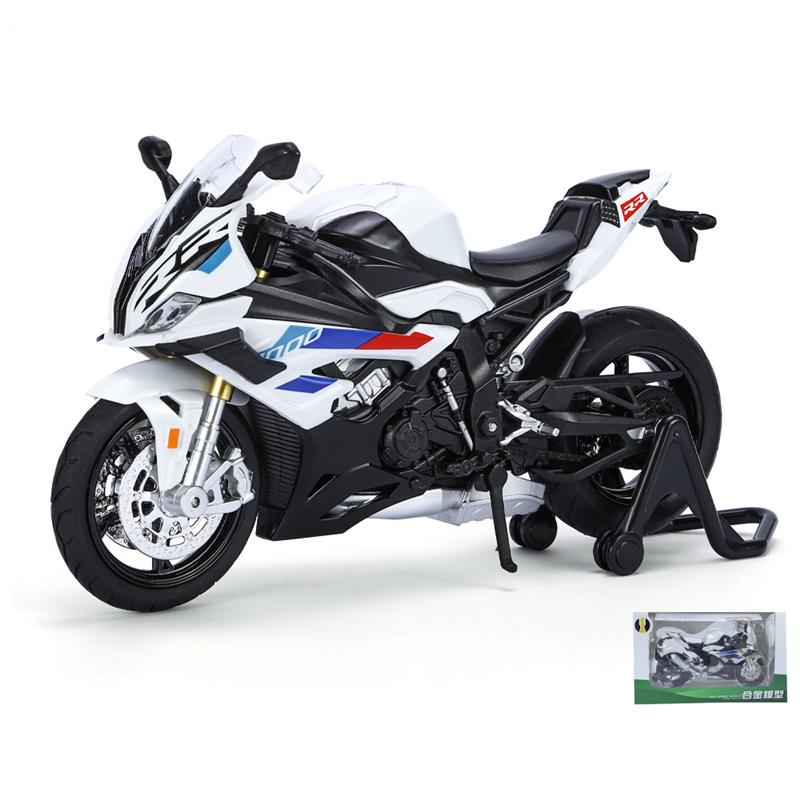 1/12 BWM S1000RR M Version Racing Motorcycle Model Diecast Alloy Metal Cross-country Motorcycle Model Sound Light Childrens Toy Gift