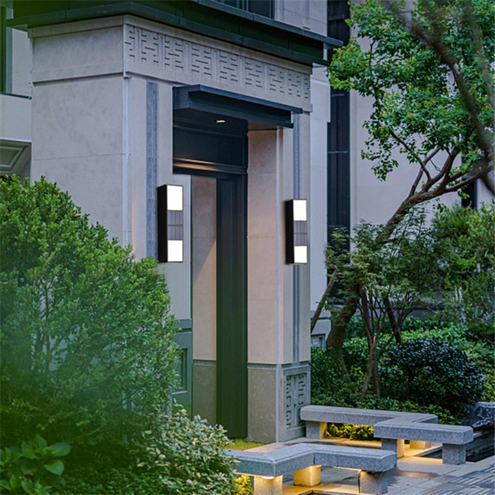 2pcs Solar Wall Lamp Ip65 Waterproof Up Down Garden Lights Outdoor Sunlight Lamp Decoration Light