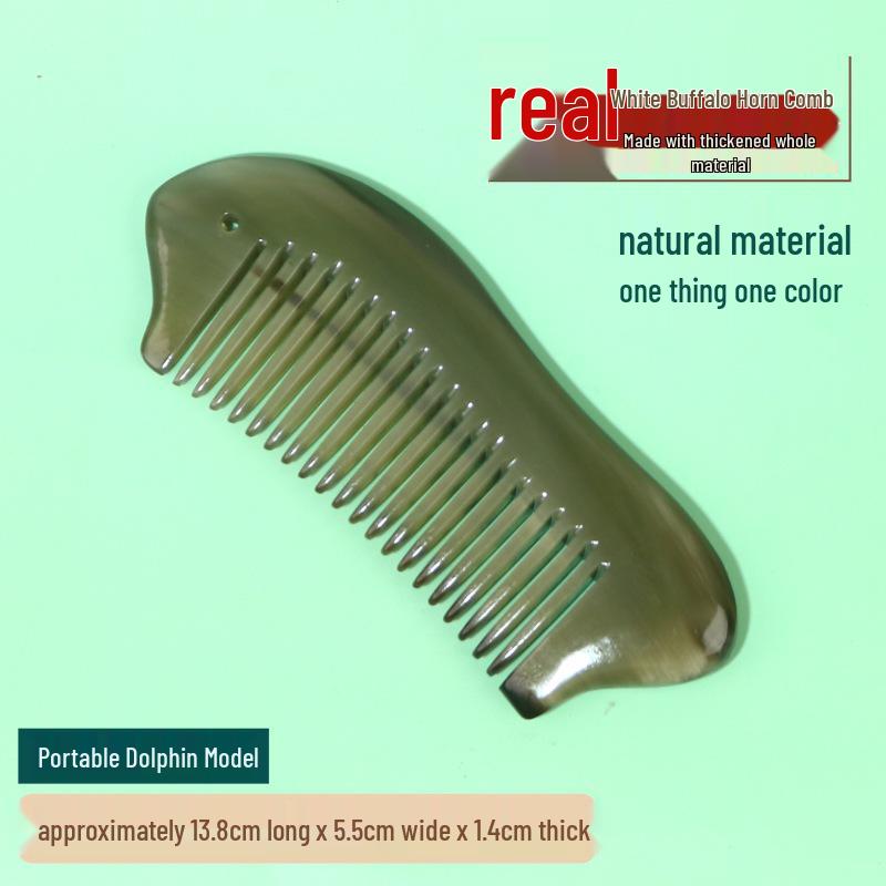 Thickened Premium Engraved White Buffalo Horn Comb - Multiple Styles Available