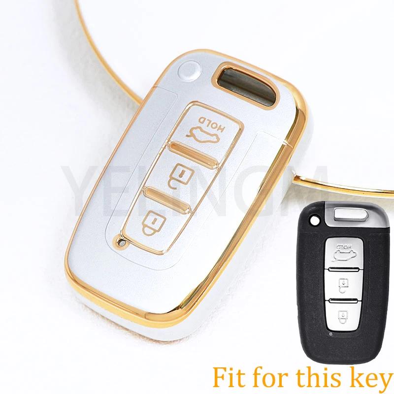 3/4 Buttons Shell Fob Car Key Case For Kia Hyundai Equus Optima K5 Forte Opirus Rohens Ix35 Soul Sorento Mohave Borrego Cover