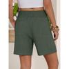 Short de sport pour femme, couleur unie, doux, avec poches, idéal pour le yoga et l'entraînement