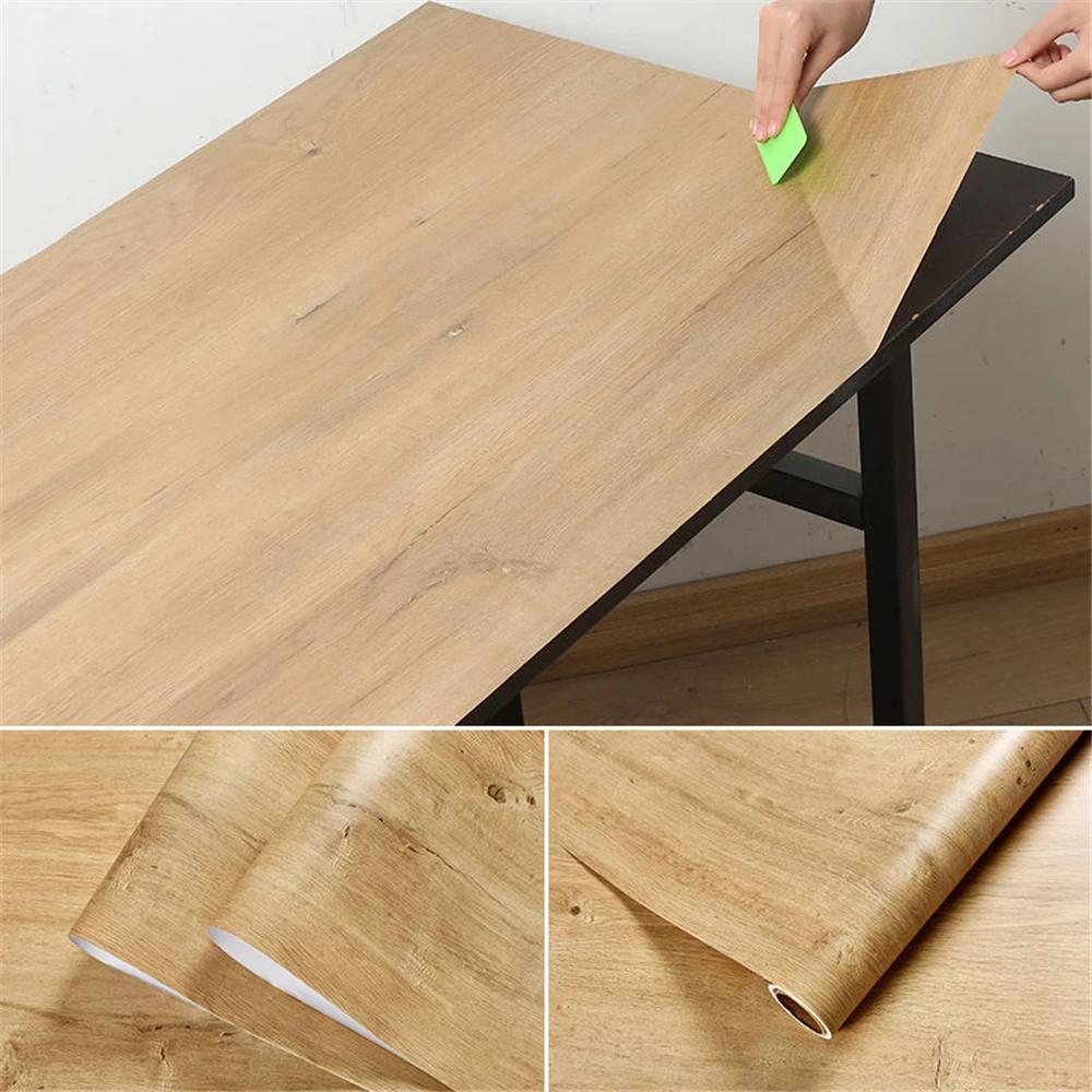 Szeroki naklejka drewniana 60/80cm na meble tapeta naklejki ścienne PVC DIY ściany wodoodporny drzwi kuchnia szafa szafka folia dekoracyjna
