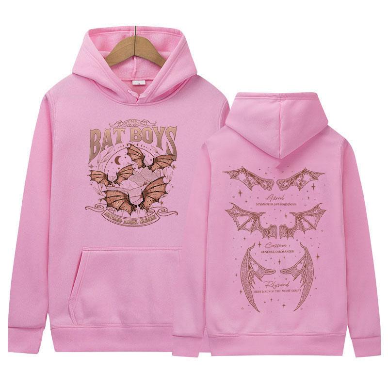 The Bat Boys Rhysand Azriel Cassian Print Hoodie Herren Damen Mode Vintage Harajuku Sweatshirt Fleece Pullover Übergroße Hoodies