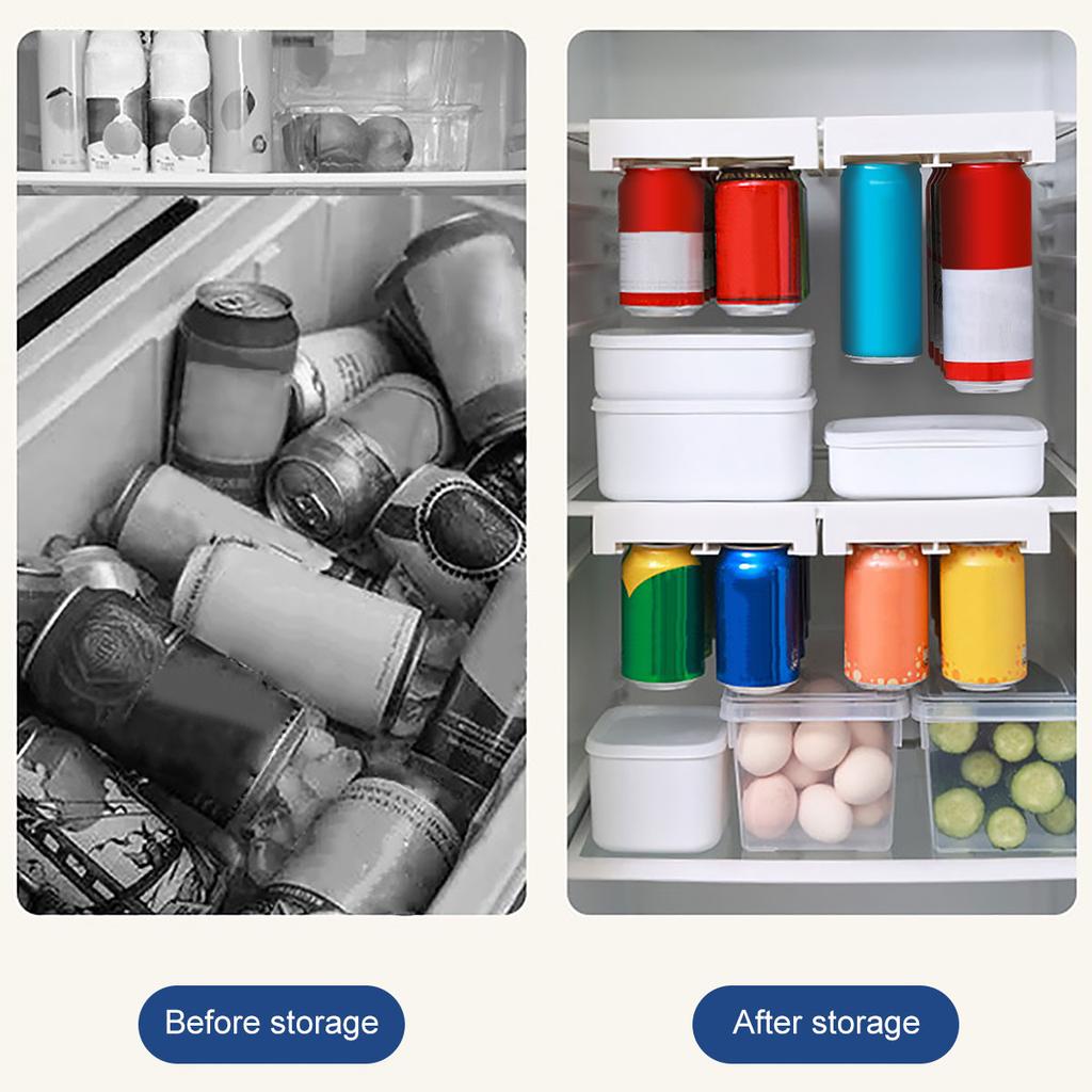 Soda Can Dispenser for Refrigerator Self-Pushing Drink Organizer Beer Pop Can Water Bottle Drink Dispenser Reusable Drink