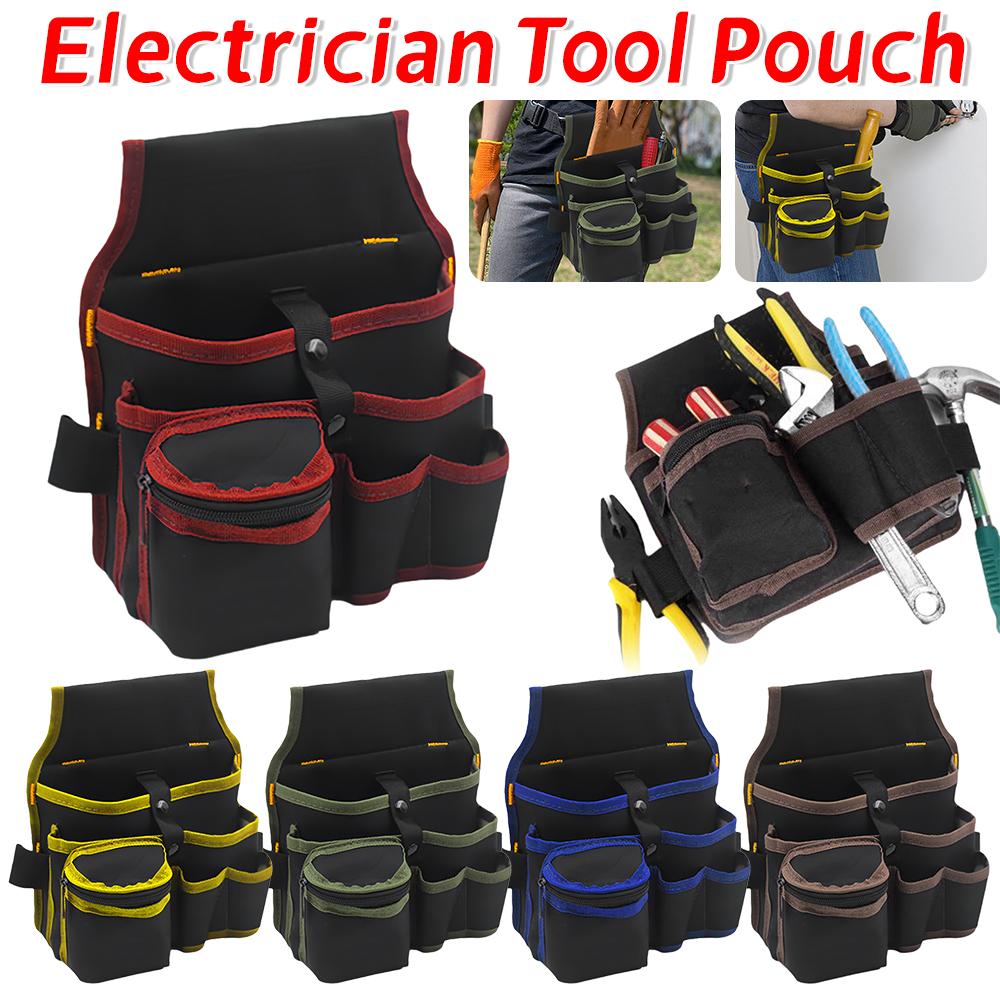 600D Oxford Tool Bag Belt Waist Bag Pouch Waist Pocket Outdoor Work Hand Tools Hardware Storage Electrician Gardening Tool
