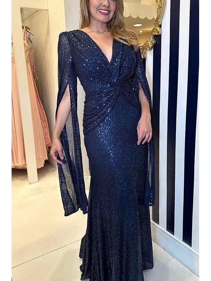 GA23108 European & American Sequin Party Dress - Casual, Loose, Sexy Fit