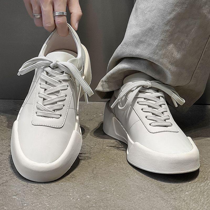 Mens Round Toe Derby Shoes With Platform Sole Casual Dress Office Streetwear