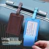 Wow PU Leather Luggage Tag - Personalizable Travel ID for Suitcase