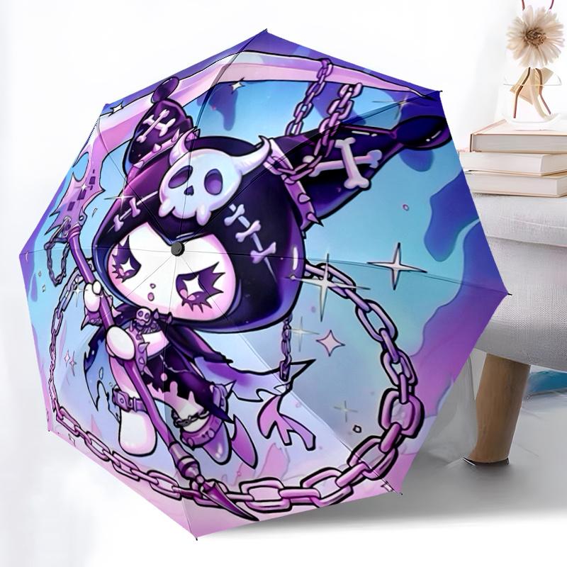 1pc Gothic Skull Grim Reaper Umbrella - Automatic Open/Closed with 3-Fold Design, 8-Bone Frame for Outdoor Use, Festival Gift, Suitable for Fans, Trav