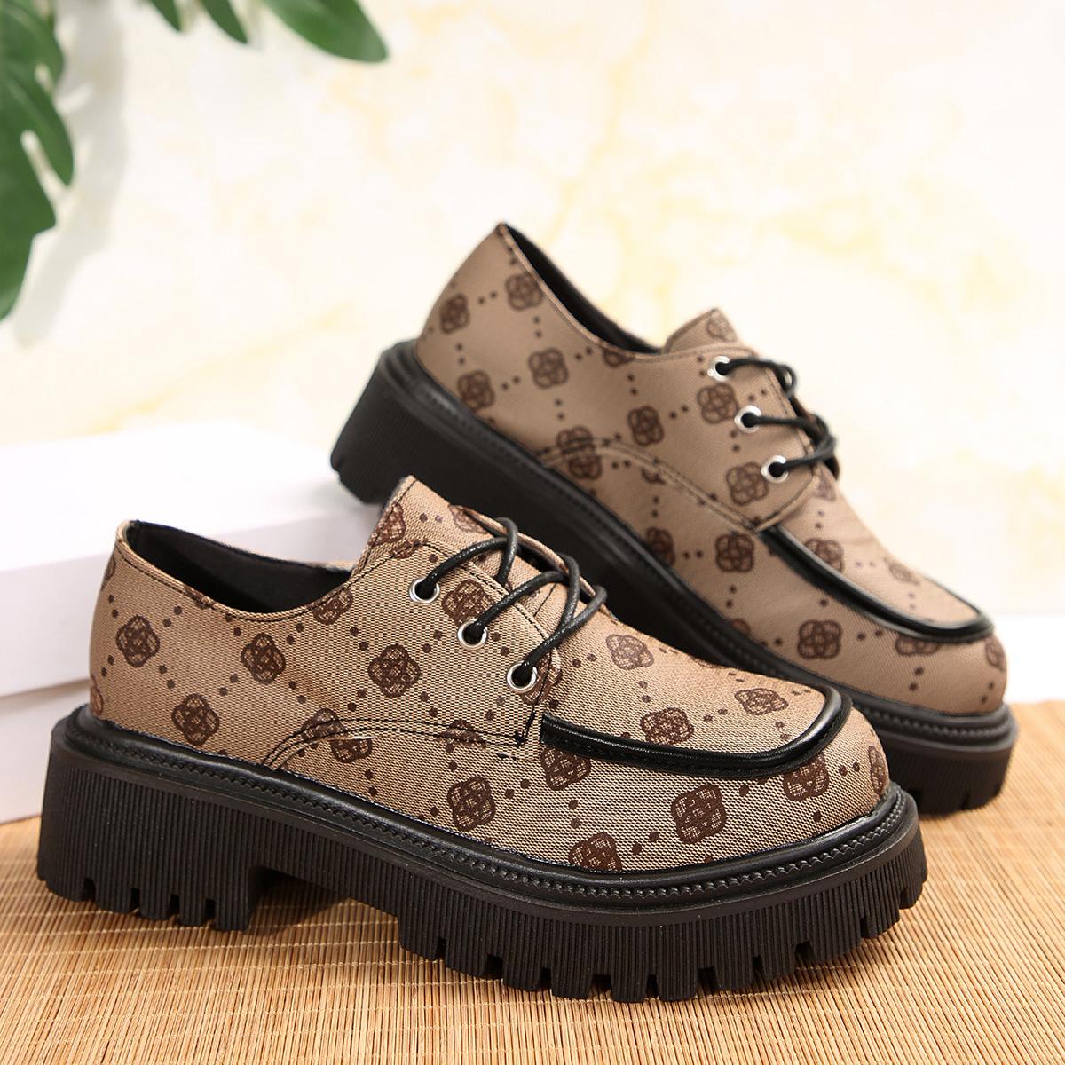 

Размер Британский стиль 2025 весна новые туфли на платформе толстый каблук ретро женские одинарные туфли 35 коричневый