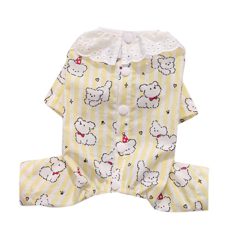 Cotton Bag Belly Pet Dog Cat Four-legged Anti-hair-loss Cute Style Air-conditioning Summer Going Bear Clothes