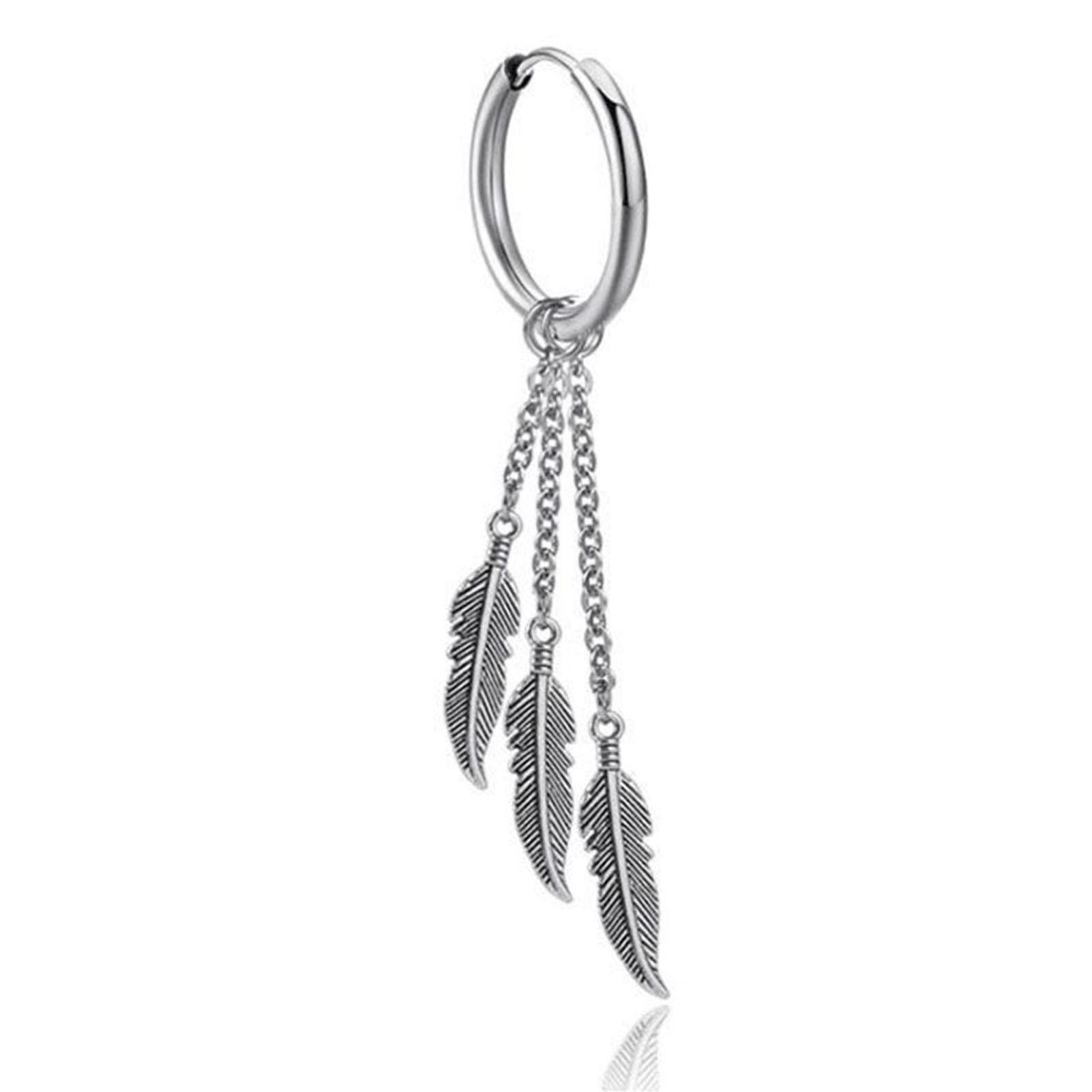 1 пара висячих серег-колец Женские модные элегантные серьги-подвески из нержавеющей стали Уникальные ювелирные изделия