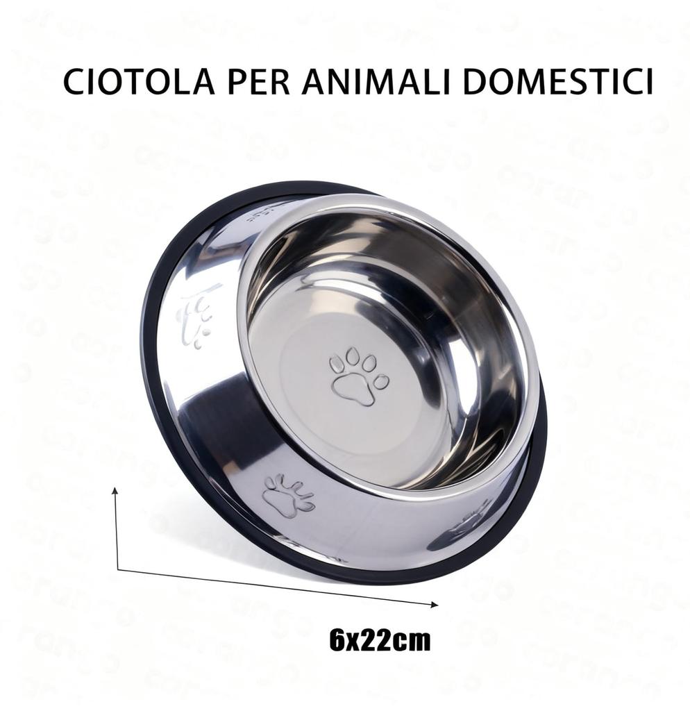 Water Bowl for Dogs and Cats, Stainless Steel Elevated Pet Feeder with Vintage-Style Metal Stand, for Dogs and Cats