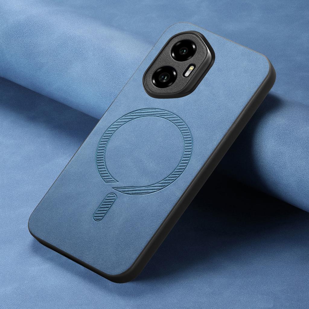 For Honor 300 Leather Back Case Compatible with MagSafe Skin-touch Phone Cover