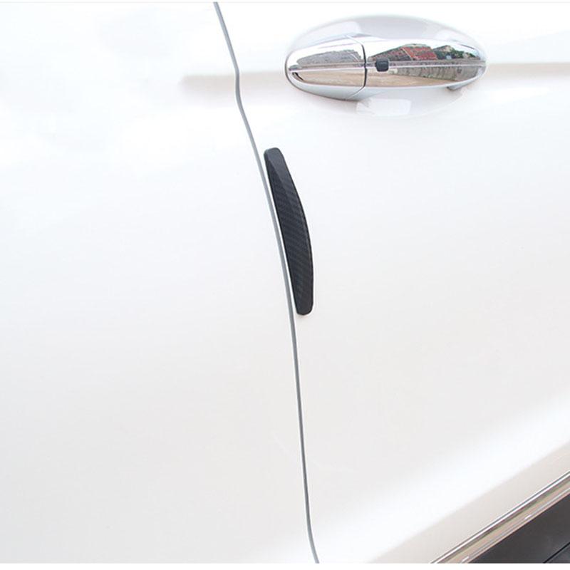 4 protectores de parachoques de coche de 140 x 25 mm, protectores de esquinas, tiras antiarañazos, pegatinas protectoras, molduras para cenefa y barbilla.