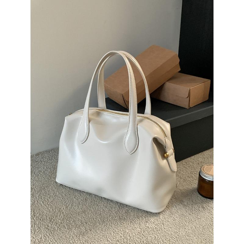 Neue Handtasche mit großem Fassungsvermögen, hochwertige Tote Bag für Pendlerinnen, Reißverschluss, einfache Handtasche aus weichem Leder.