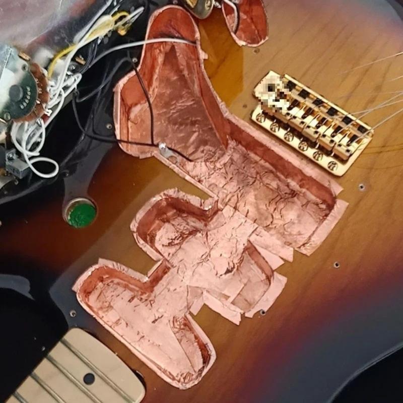 Guitar Copper Foil Tape Adhesive Shielding Tape for Guiter Bass Phone Computer Double Sided Conductive Copper Tape