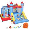 5-In-1 Bouncy Castle with Blower, Water Park Inflatable Structure, Slides, Trampoline, Multicolor