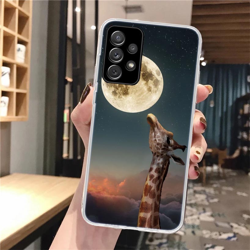 Cute Cartoon Giraffe Animal Soft Phone Case For Samsung Galaxy A51 A50 A71 A70 A10 A20E A30 A40 A41 A31 A21S A11 A6 A7 A8 A9 Plu