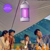 Lampă portabilă electrică anti-țânțari, reîncărcabilă USB, lumină UV, ucigaș de insecte de interior/exterior pentru camping sau casă cu lumină de noapte