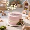 ONE Cake Topper Mirrored Gold Acrylic Sign 1st Birthday Cake Decoration Supplies Suitable for Baby Shower Favors, Gender Reveal, Baby Birthday Party