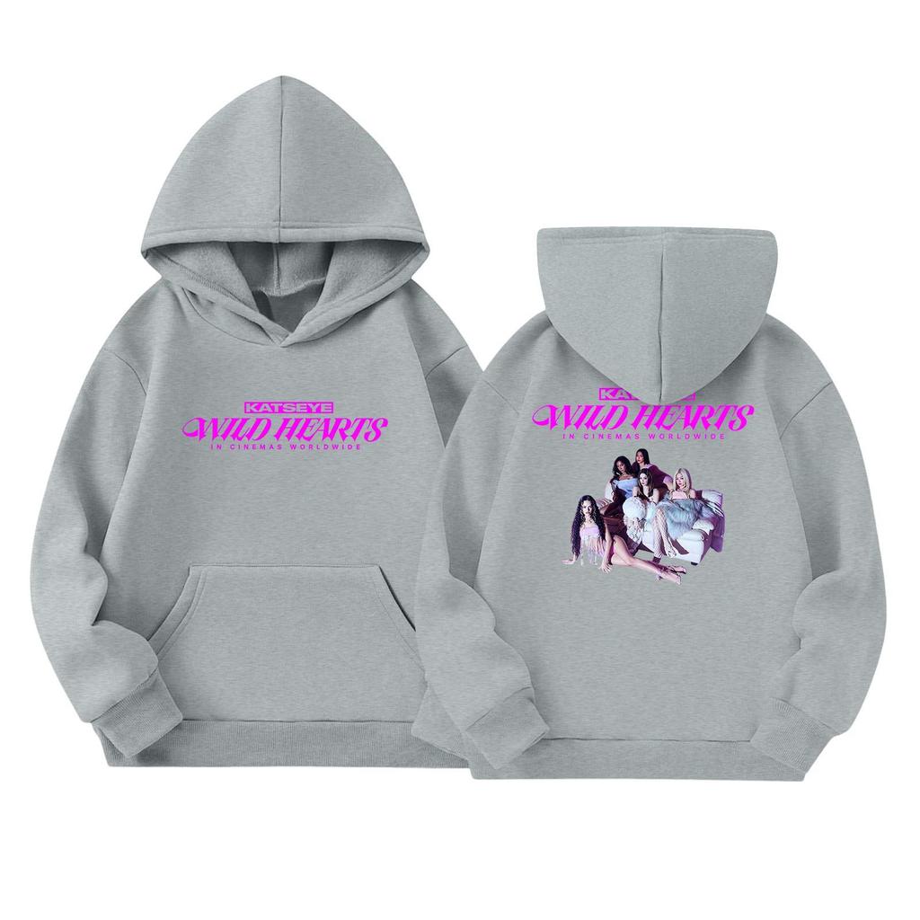 Girls' Long Sleeve Hoodie with Graphic Print and Pockets Casual Pullover Sweatshirt