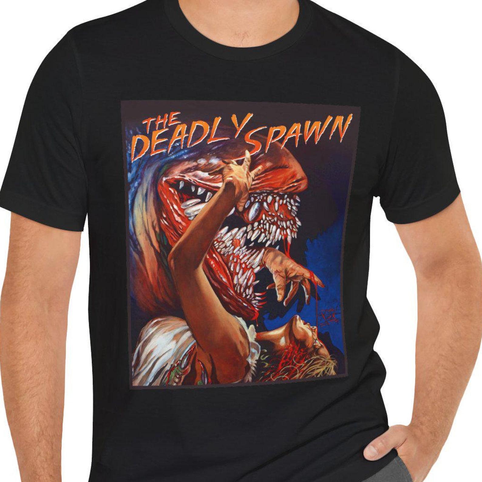 The Deadly Spawn T-Shirt Black Short Sleeve Horror Movie Tee 3XL