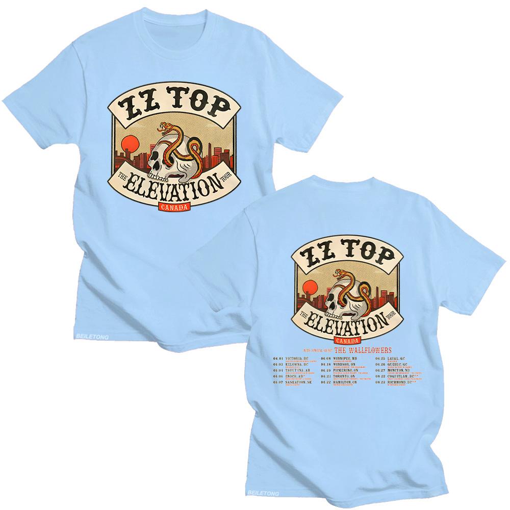 

ZZ Top The Elevation Topur 2025 Tshirts Men s Unisex Rock Fashion T-shirt High Quality Cotton New Design Tees Clothes Casual Top L