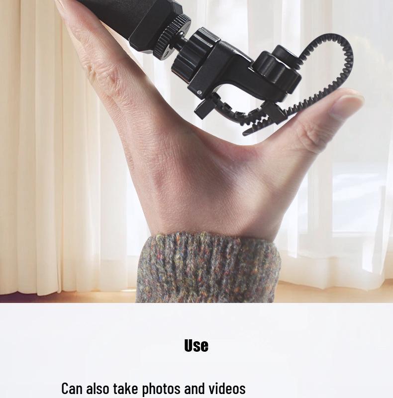 Mobile Phone Stand with Selfie, Sheet Music, and Musical Instrument Features for Video Recording and Rotating Strap Clip