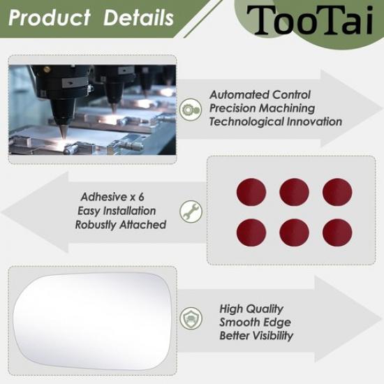 Replacement Mirror Glass - Compatible with vehicles - Accord Driver Left Side