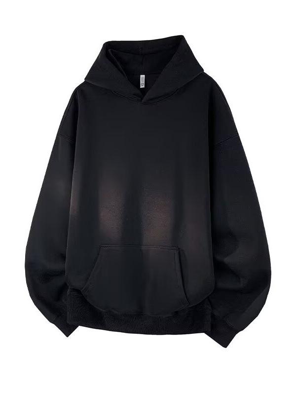 Men's Trendy Heavyweight Hoodie - New Autumn/Winter Solid Color Loose Fit by High Street Brand