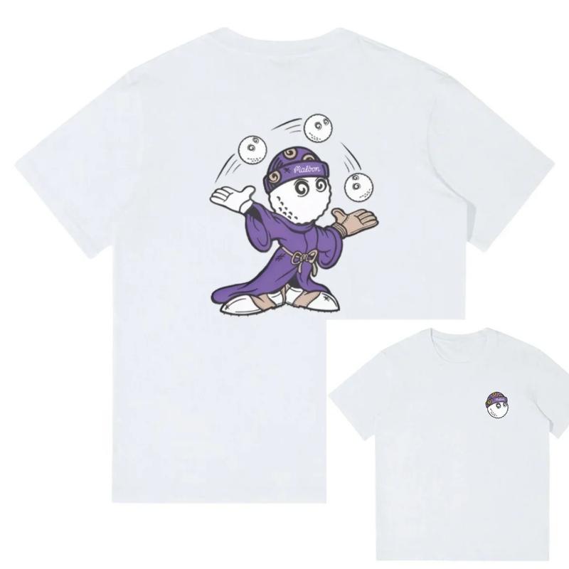Letní Nové Korejské Módní Krátkorukávové Golfové Tričko s Kulatým Výstřihem Volné Sportovní Tričko Ležérní Pánské a Dámské Tričko Y2K Streetwear Top