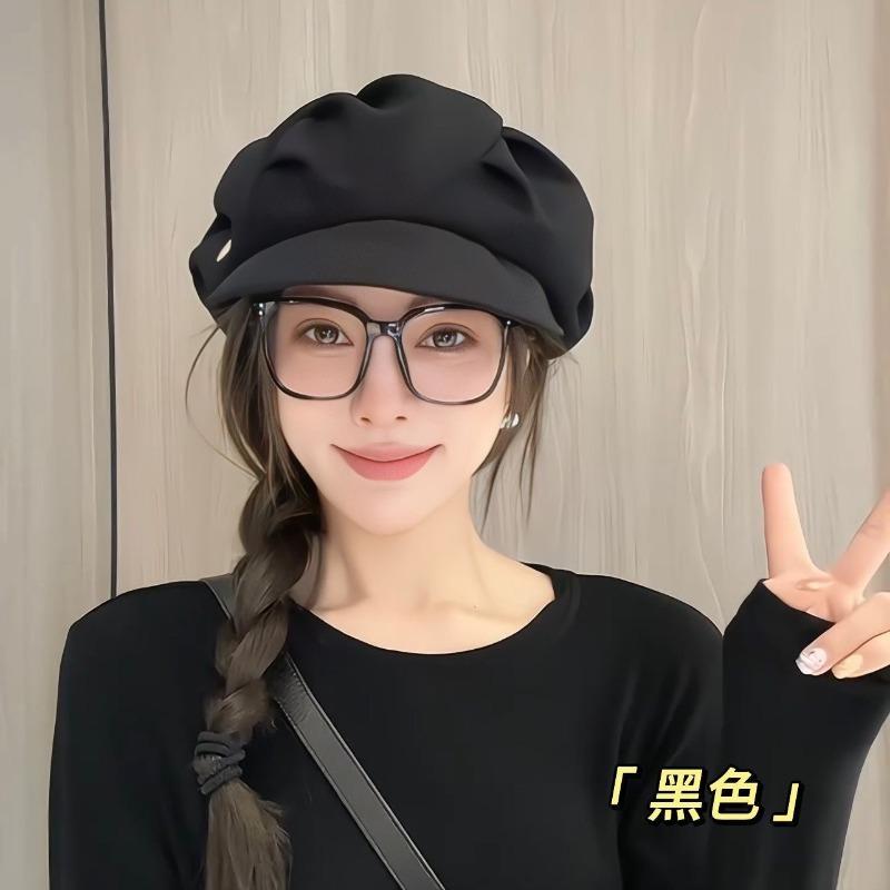 

Облачная восьмиугольная шляпа женская для маленького лица шляпа-ведро с медузой большой окружности головы берет нишевый солнцезащитный шляпа-ведро adjustable