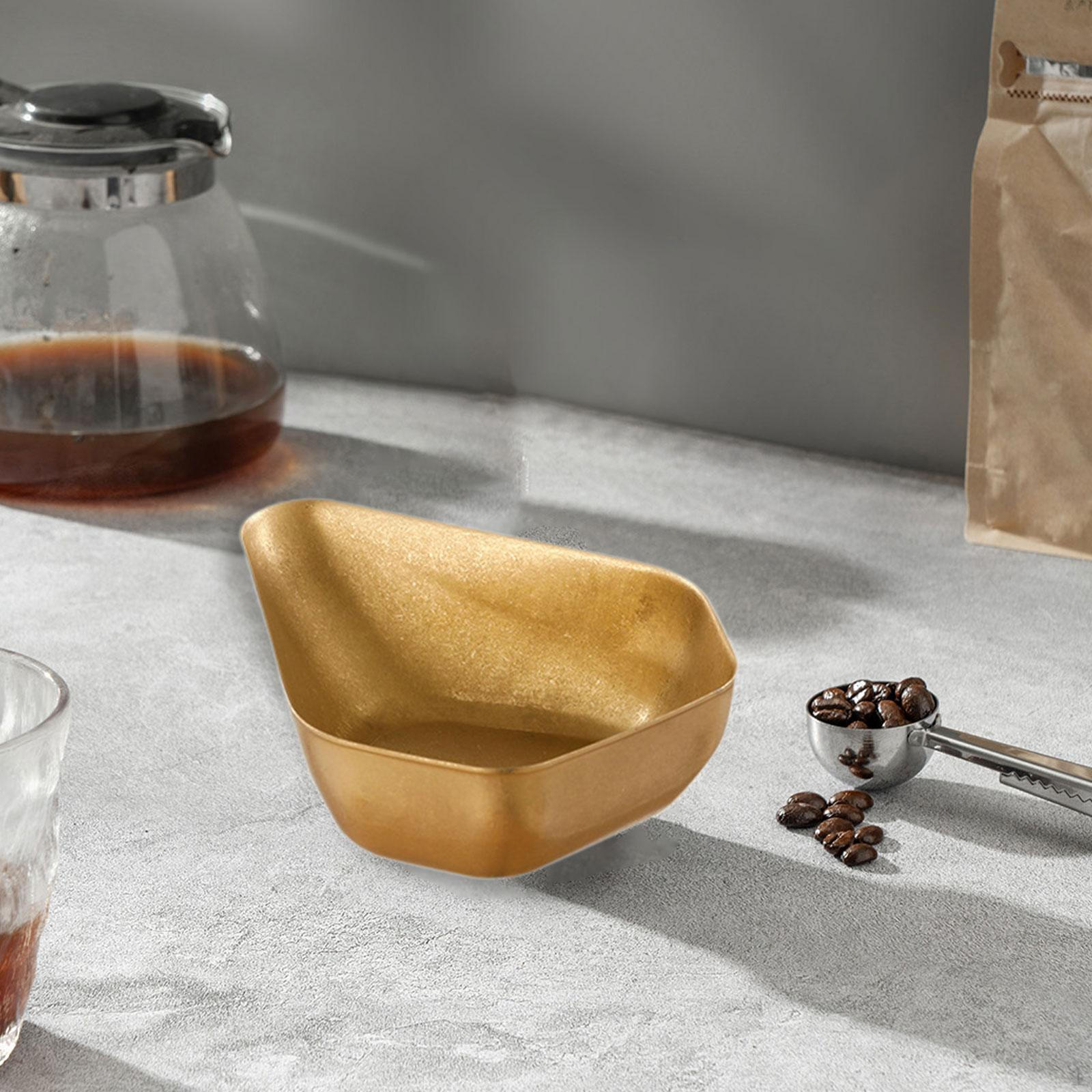 

Чашка для дозирования кофейных зерен Сосуд для демонстрации посуды Портативный бытовой контейнер для взвешивания gold