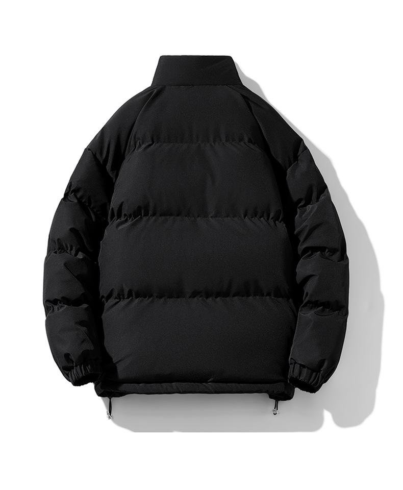 Hong Kong Style 2024 Men’s Lamb Wool Cotton Jacket - Trendy Stand-up Collar Coat Plus Velvet.