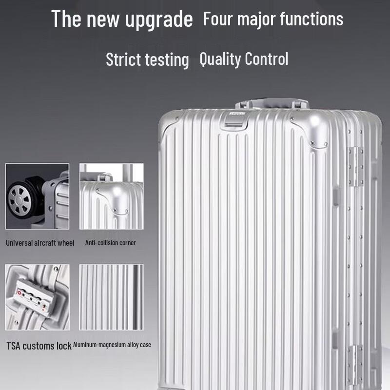 Ruidemu Classic All-Aluminum Magnesium 20-inch Suitcase