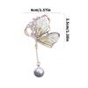 Elegant Butterfly Brooch With Pearls Designs Dripping Waterdrop Shape Alloy Materials for Women Fashion Accessory
