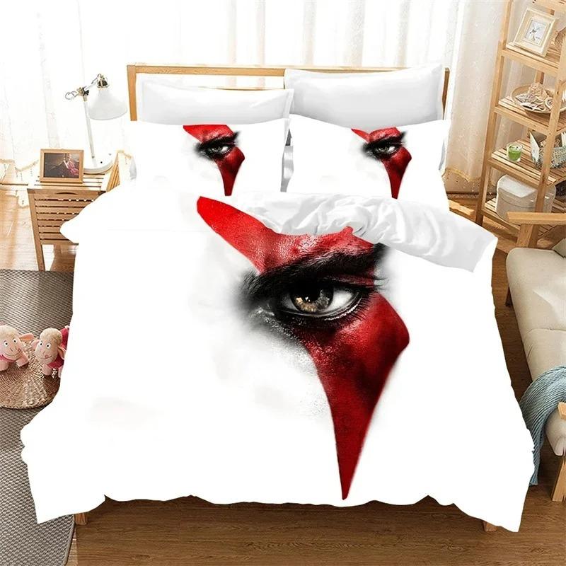 3D Digital Game God of War Print Bedding Set Game Handle Print Design Duvet Cover Sets US AU EU RU Singe Twin  Queen King Size