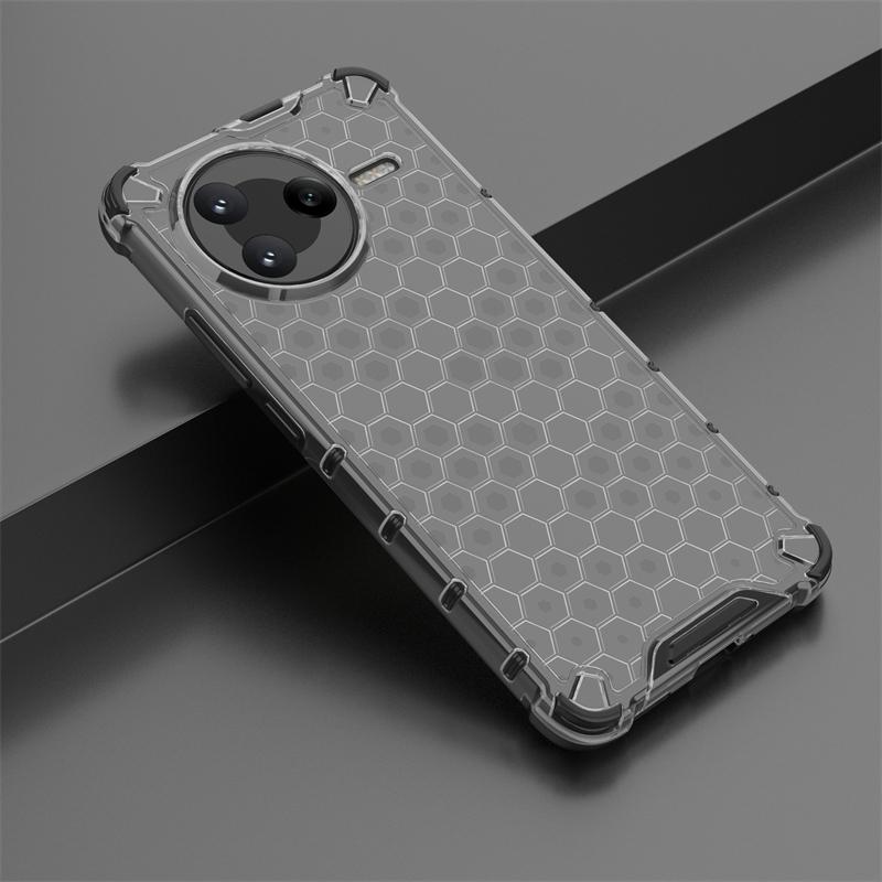 Shockproof Transparent Case For Xiaomi Poco F7 Pro Honeycomb Armor Back Case For Poco F7 Pro Case Cover For Poco F7 Pro F7 Ultra