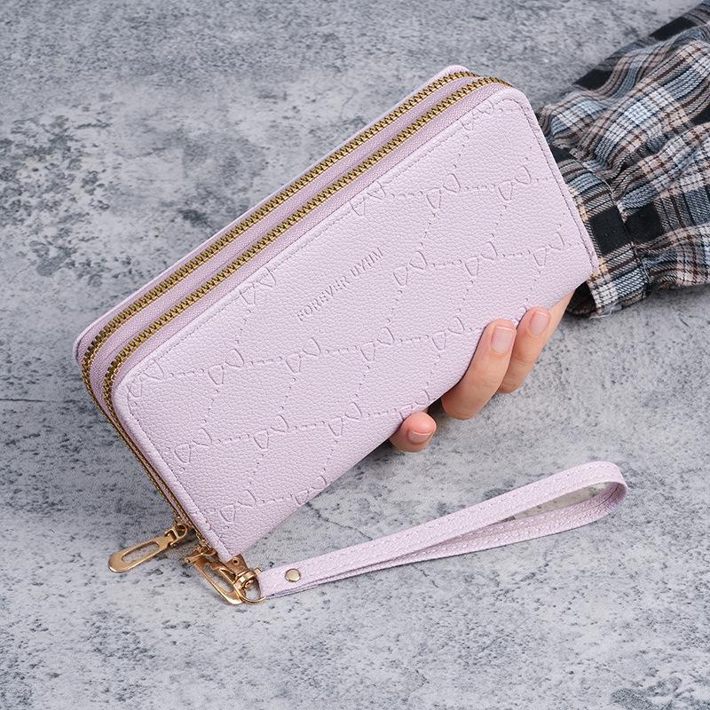 Women's Double Zipper Clutch Wallet: Large Capacity, Multifunctional Phone & Coin Bag