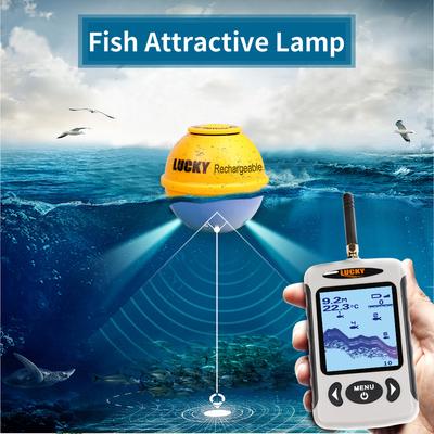 LUCKY Tragbarer professioneller Echolot, kabelloser Sonar-Fischfinder, Angelsondendetektor, Fischfinder
