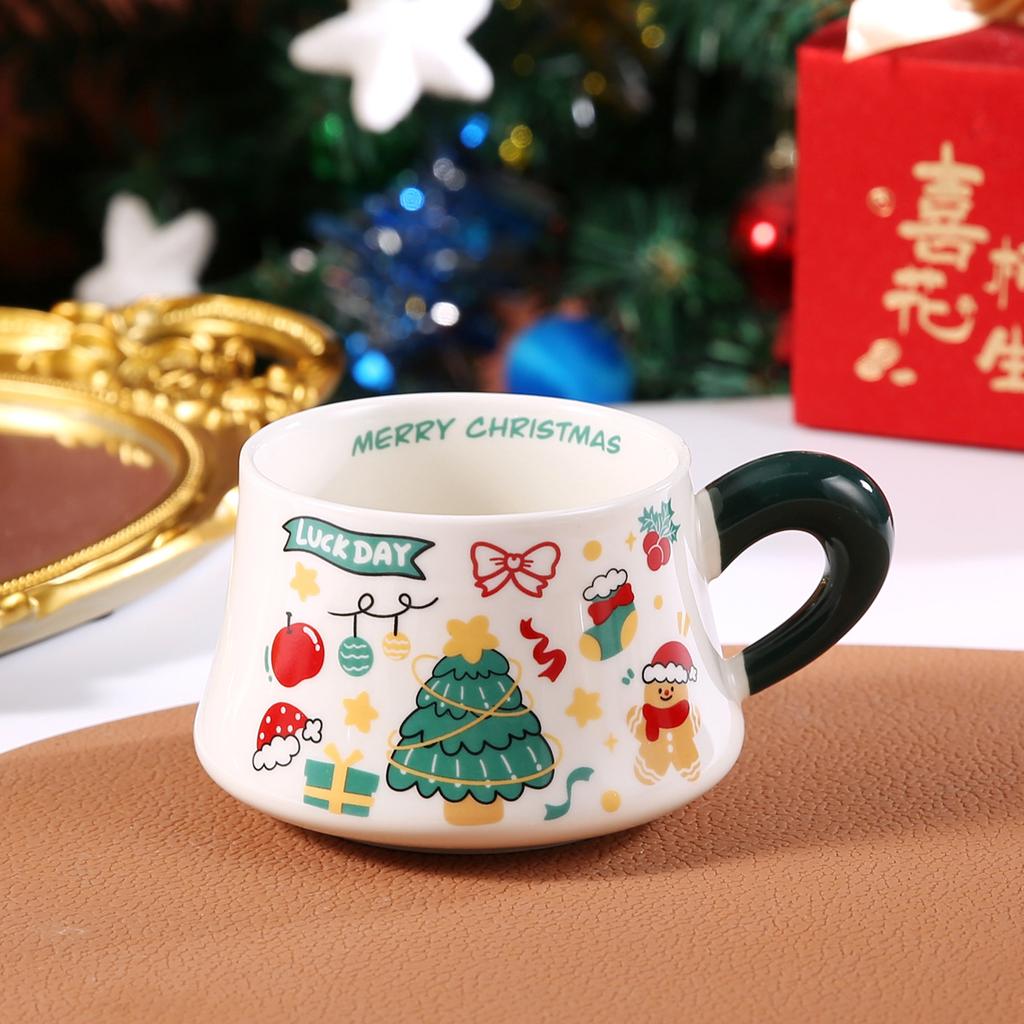 2025 New Ceramic Holiday Mugs Covered and Spattered Ideal for Christmas Gifts and Birthday Presents Coffee Cups Set