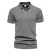 Men's Polo Shirt Summer New Collar European and American Sport Casual Men's Solid Color Short Sleeved T-shirt