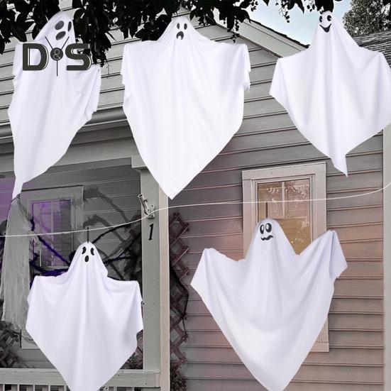 Halloween závěsný duch strašidelný LED svítí na baterie napájený létající duch venkovní dekorace pro strašidelný dům party rekvizita