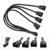 3/4 Way 4 Pin PWM Fan Splitter Cable PWM Fan Extension Cable for Computer Case 4Pin Fan Cable PC Fan Extension Cable