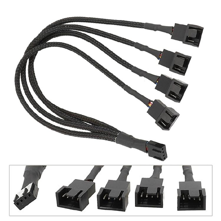 3/4 Way 4 Pin PWM Fan Splitter Cable PWM Fan Extension Cable for Computer Case 4Pin Fan Cable PC Fan Extension Cable