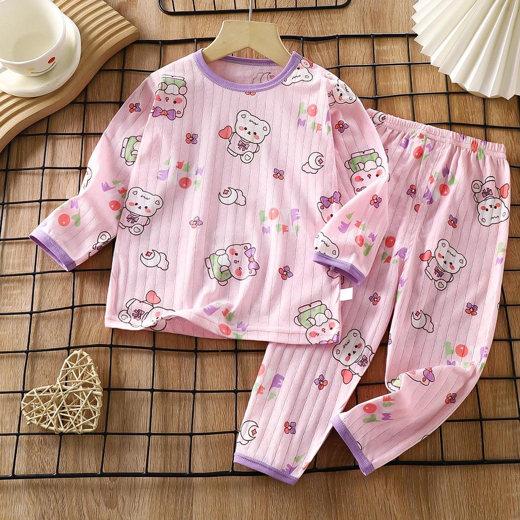 Baby Pajamas Sets Cotton Child Pajamas Toddler Long Sleeve Baby Nightwear Pyjamas Kids Cartoon Homewear Clothes