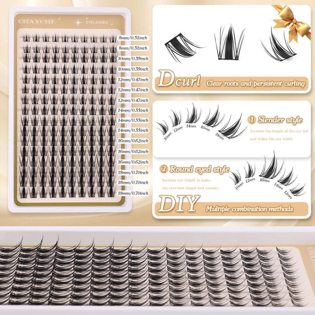 New Style DIY Cluster False Eyelashes: Japanese & Korean Natural Dense Segments