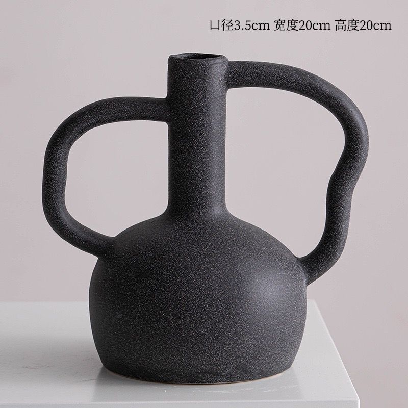 Creative Amphora Special-shaped Vase Living Room Dining Table Decoration Simple Art Cutout Ceramic Vase Flower Home Decoration