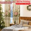 Flat Printing Floral Elegance Popular Print Curtains Yarn Outdoor Decorations Suitable Semi Transparent Set Of 2 Made Polyester
